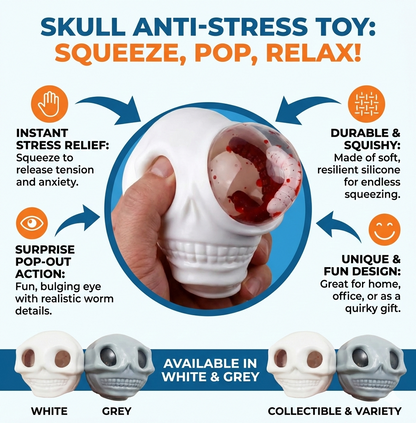 Stress Relief Skull Zqueezer